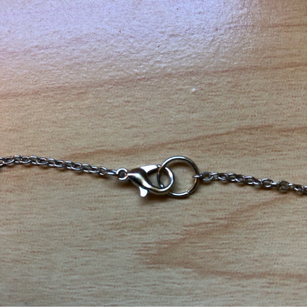 NWT Handmade Silver Rhinestoned Evil Eye Necklace - Picture 3 of 7